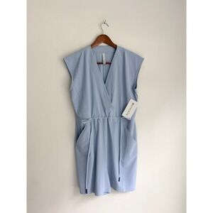 Athleta Marlow Romper Womens Small Light Blue Featherweight Stretch UPF